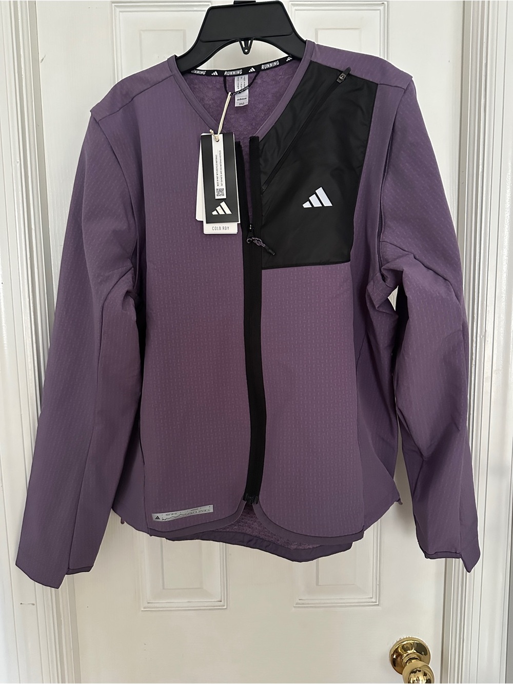 adidas Purple Zip-Front Lightweight Jacket